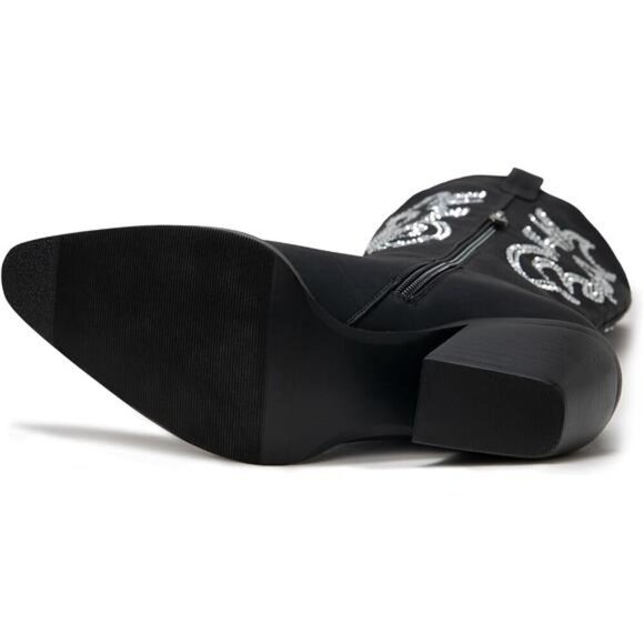 NEW  Western Cowboy Boots for Women - Knee High Wide Calf Cowgirl Boots - Picture 6 of 6